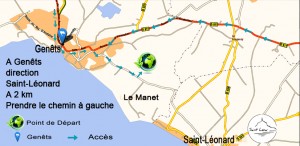 acces a le Manet saint léonard, baie du mont saint michel